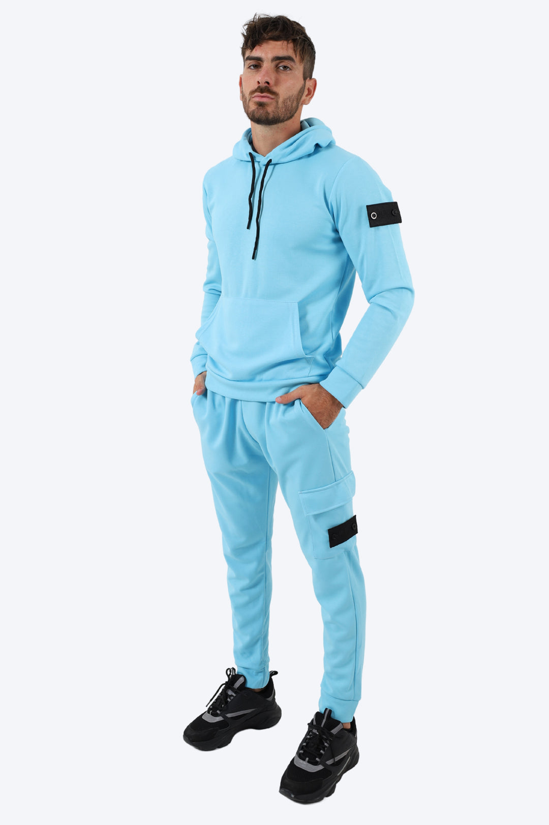 ENSEMBLE STREETWEAR CAPUCHE ALPHA - BLEU CIEL