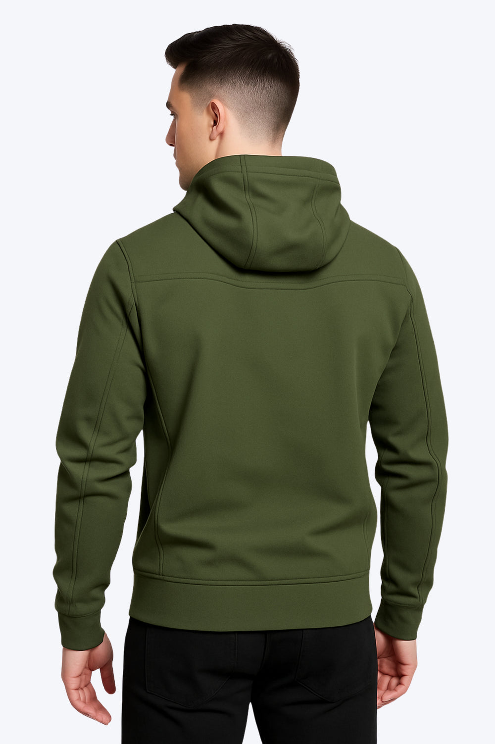 Veste zippée à capuche - VERT KAKI