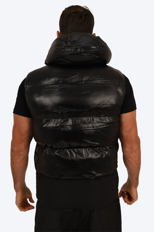 GILET MATELASSÉ NOIR TENDANCE