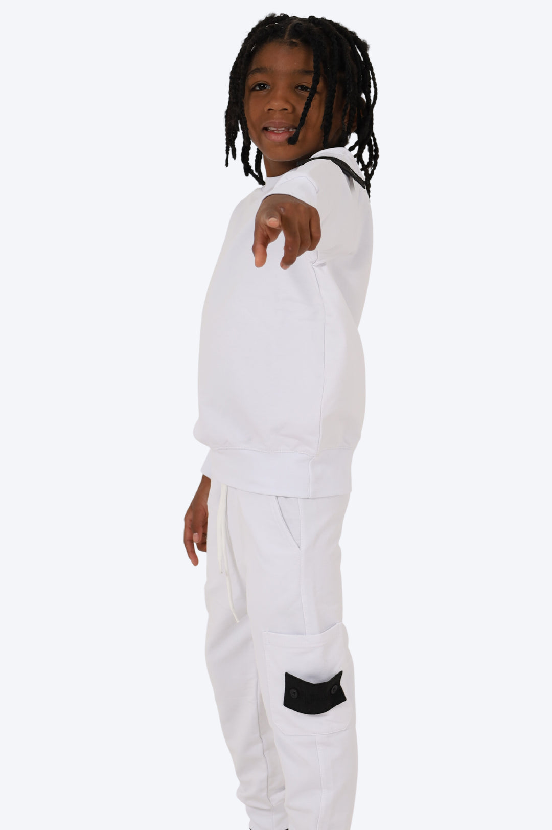 ENSEMBLE ALPHA ENFANT COTON - BLANC