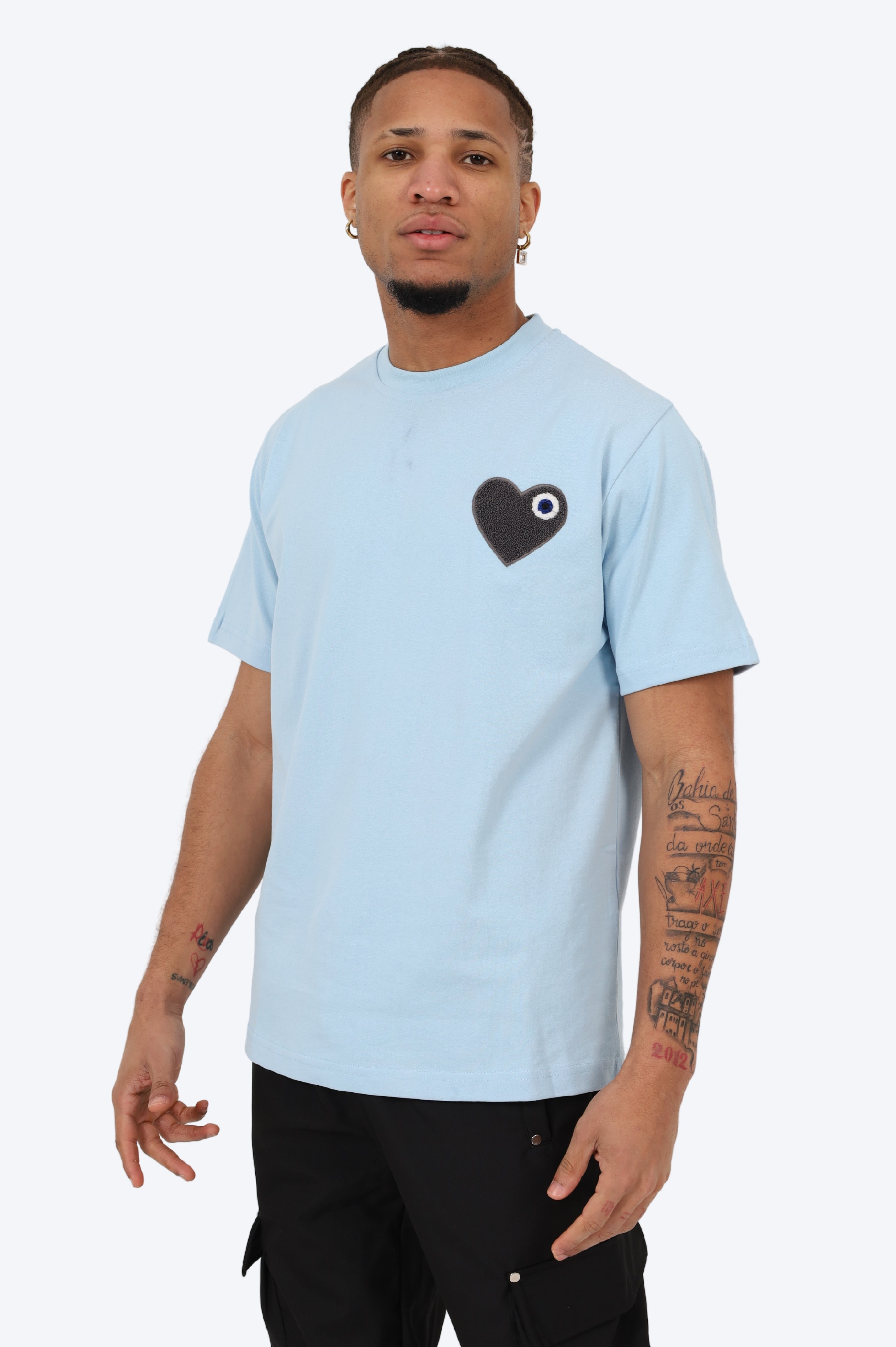 T shirt best sale coeur brodé