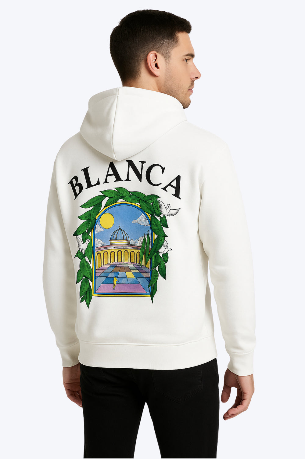 Sweat Capuche Blanca - BLANC
