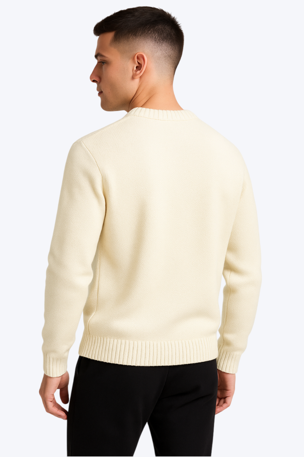 Sweat tricoté Campus Letter C - Blanc