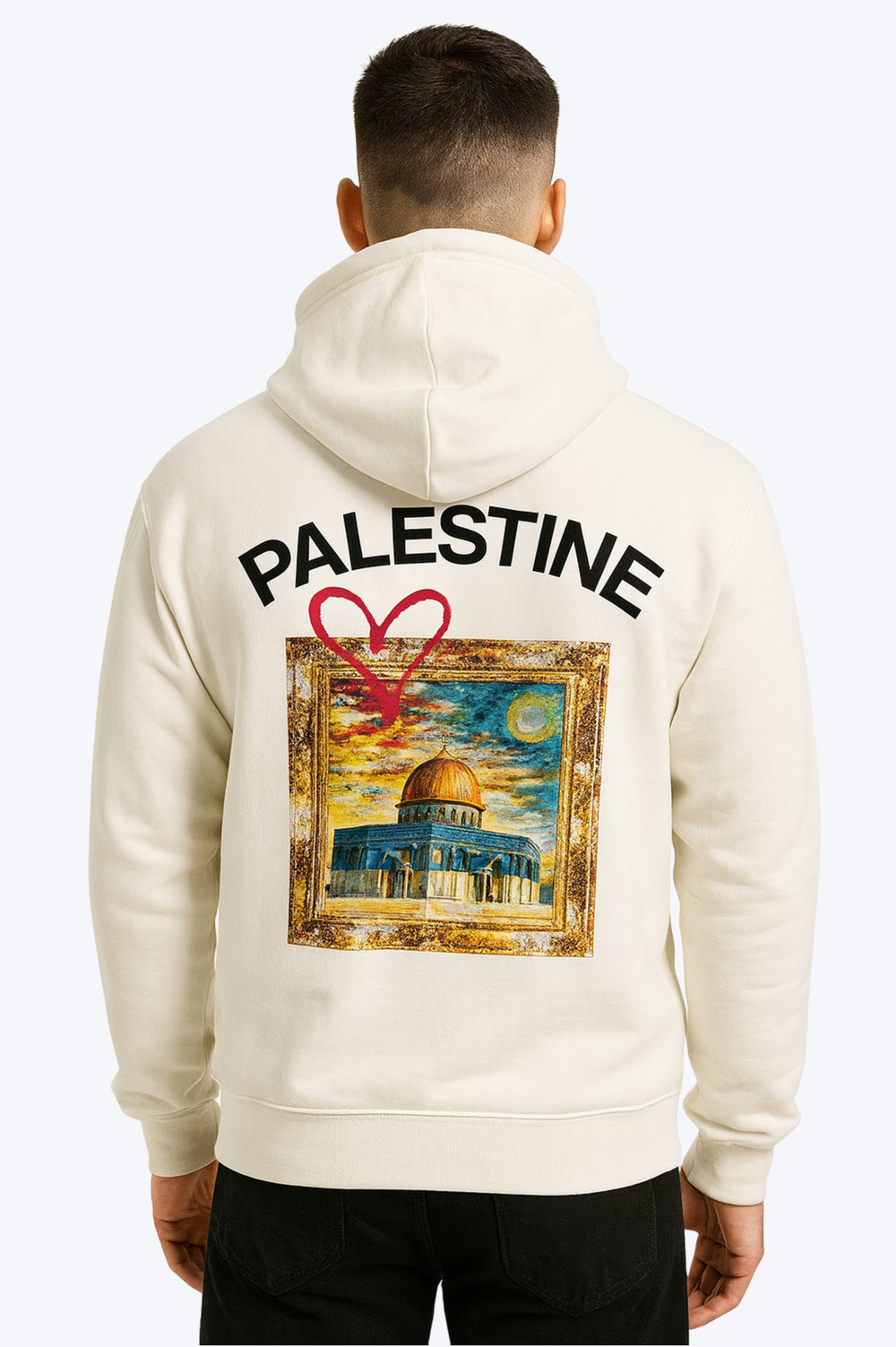 Sweat Capuche Palestine - BLANC