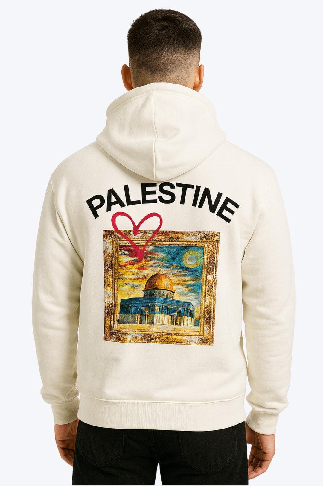 Sweat Capuche Palestine - BLANC