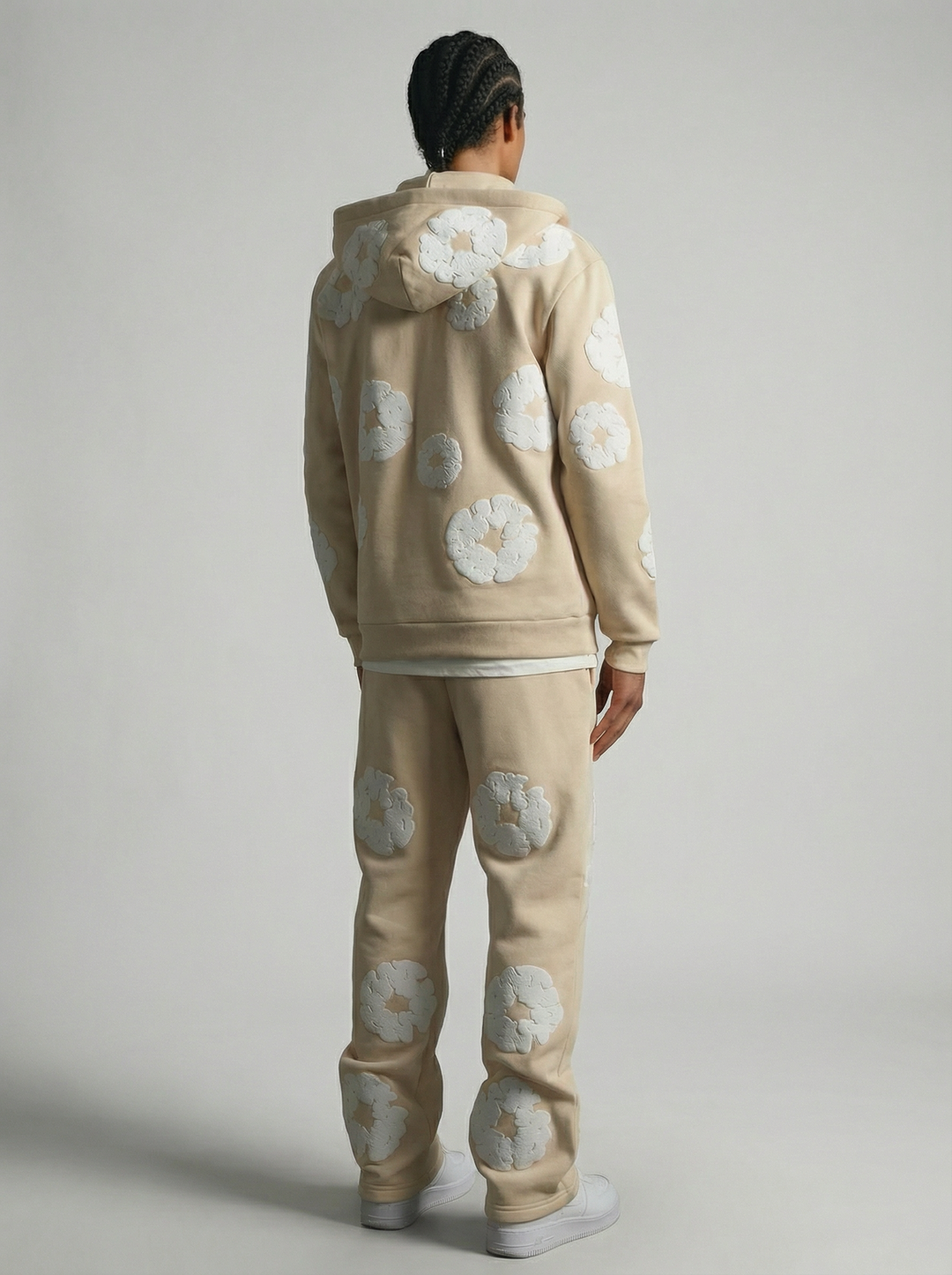 Ensemble Jogging Motifs Floraux – BEIGE