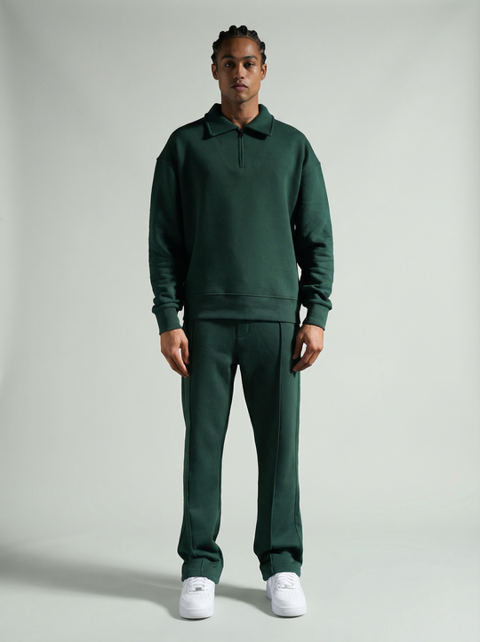 Ensemble Survêtement Homme Col Zippé - Vert