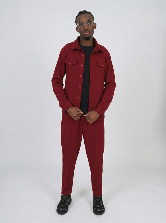 Ensemble Surchemise & Pantalon- BORDEAUX
