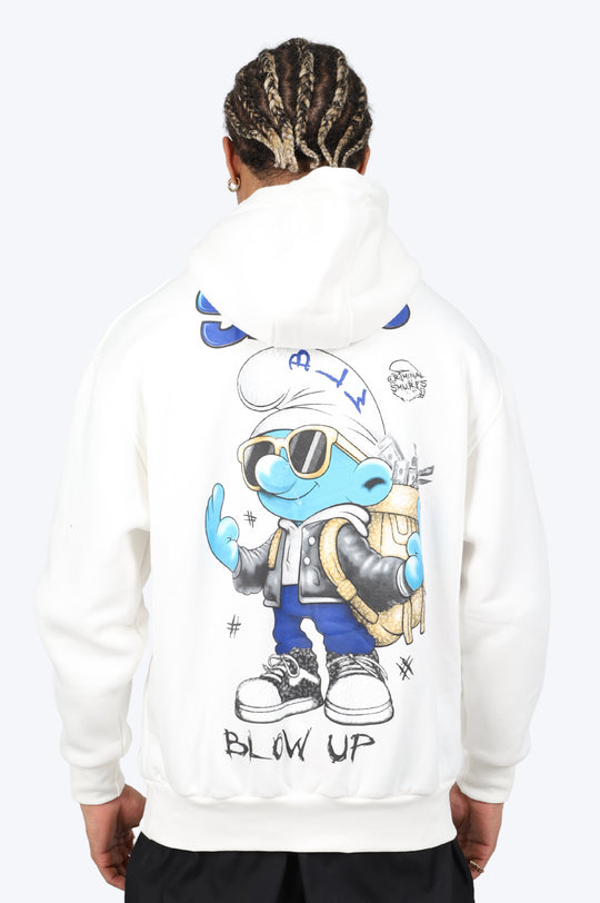 HOODIE "SMURF STYLE" - BLANC