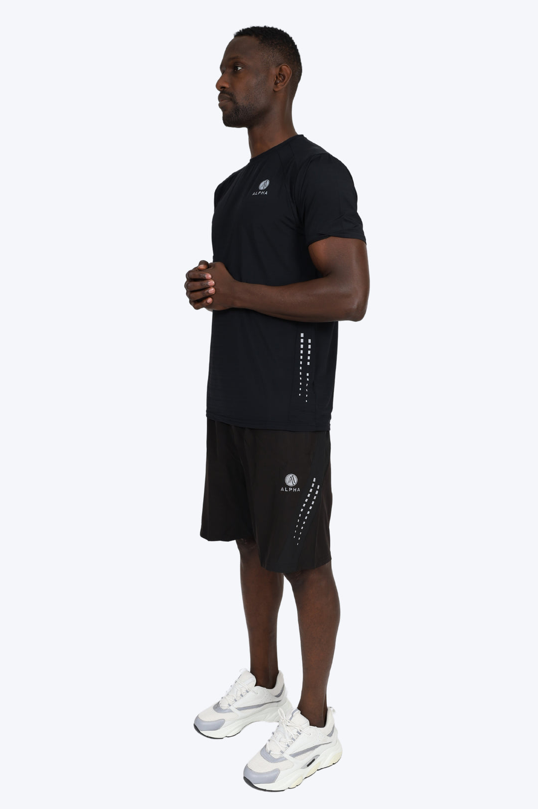 ENSEMBLE SHORT & T SHIRT ALPHA SPORT - FULL BLACK