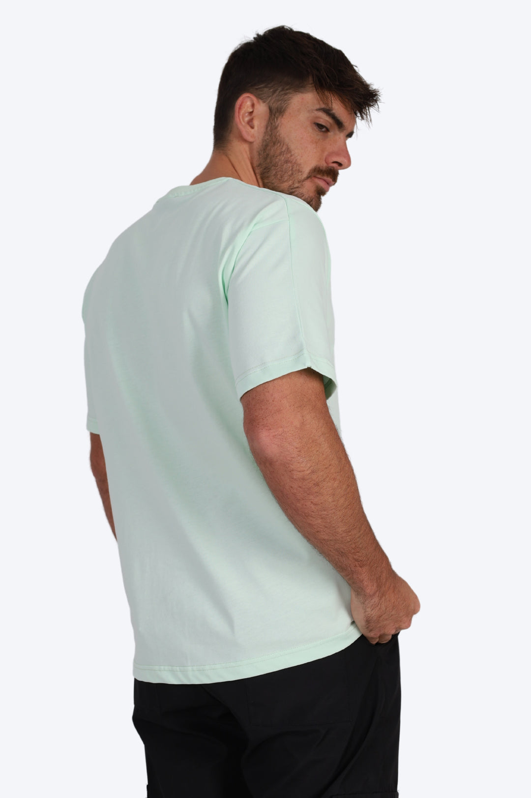 T-SHIRT TURQUOISE - CŒUR  NOIR