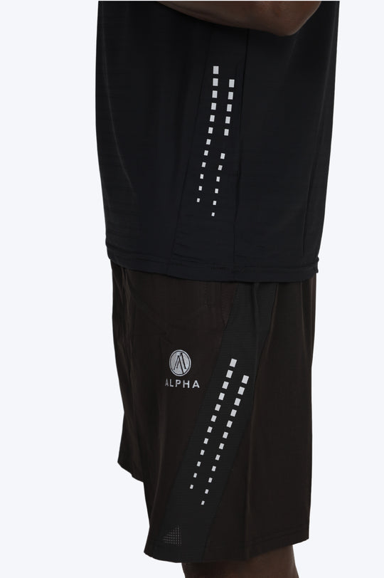 ENSEMBLE SHORT & T SHIRT ALPHA SPORT - FULL BLACK