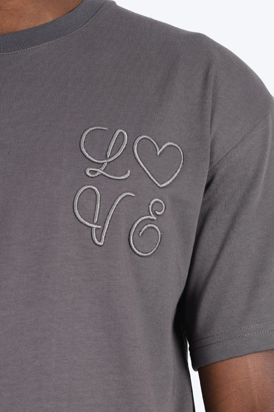 T-SHIRT LOVE - GRIS