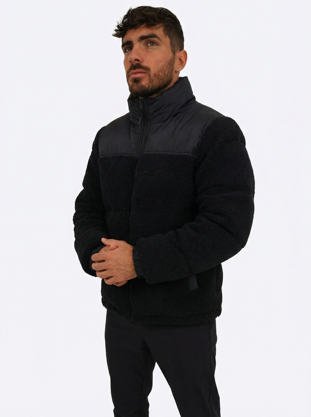 Doudoune Sherpa Confort Zippée - NOIR