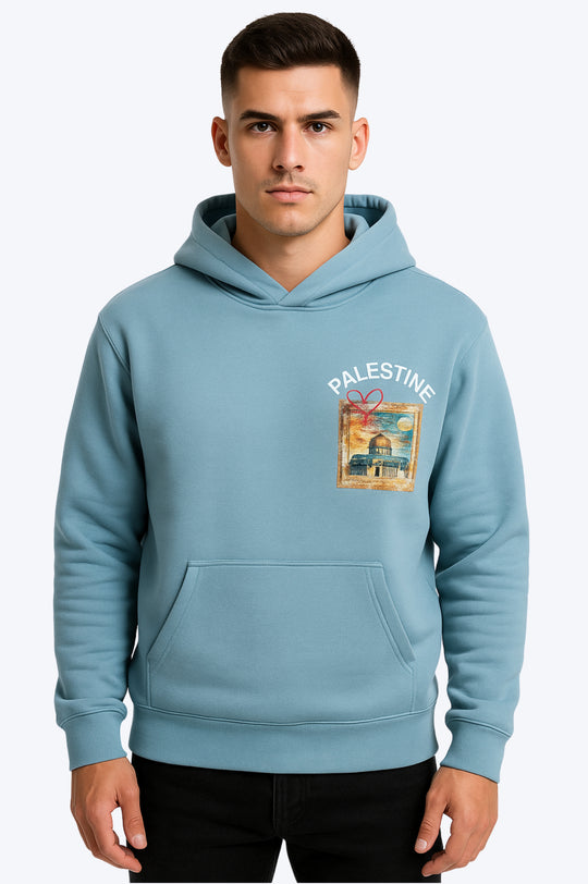 Sweat Capuche Palestine - BLEU