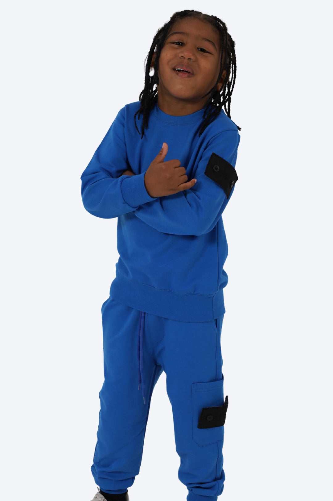 ENSEMBLE ALPHA ENFANT COTON - BLEU