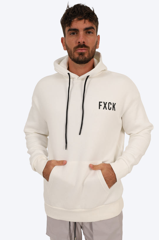 SWEAT "FXCK" BLANC