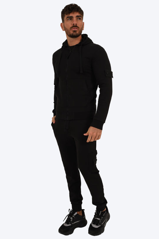 ENSEMBLE SPORTIF ALPHA 100% COTON - NOIR