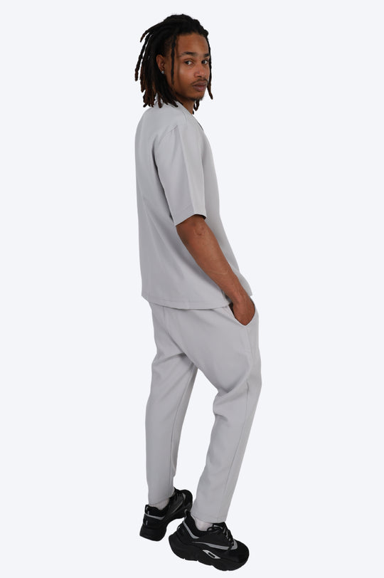 CHEMISE MANCHE COURTE ET PANTALON ASSORTI - GRIS