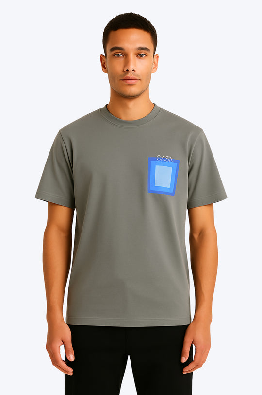 T-shirt Moderne avec Logo “CASA” - GRIS