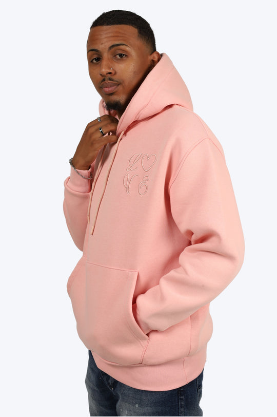 SWEAT BRODÉ LOVE - ROSE