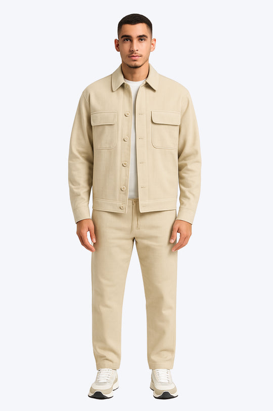 Ensemble moderne & structuré - BEIGE