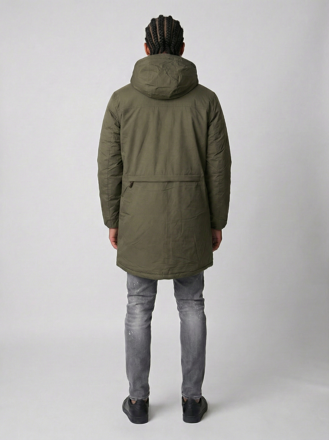 Doudoune Longue Coupe Vent & Ultra Chaude - Vert Kaki