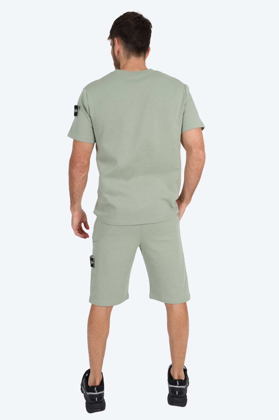 ENSEMBLE SHORT & T SHIRT ALPHA 100% COTON - VERT