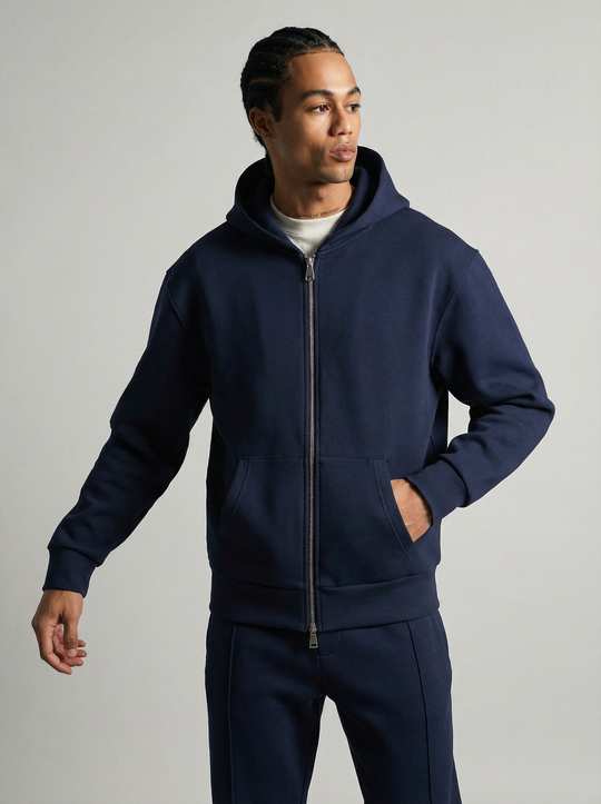 Ensemble chill Zippé - Bleu Marine