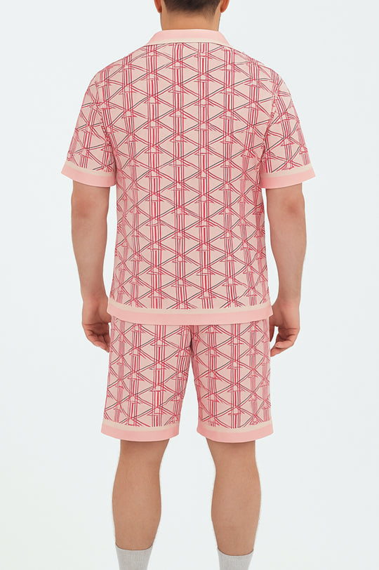 ENSEMBLE GÉOMÉTRIQUE ROSE