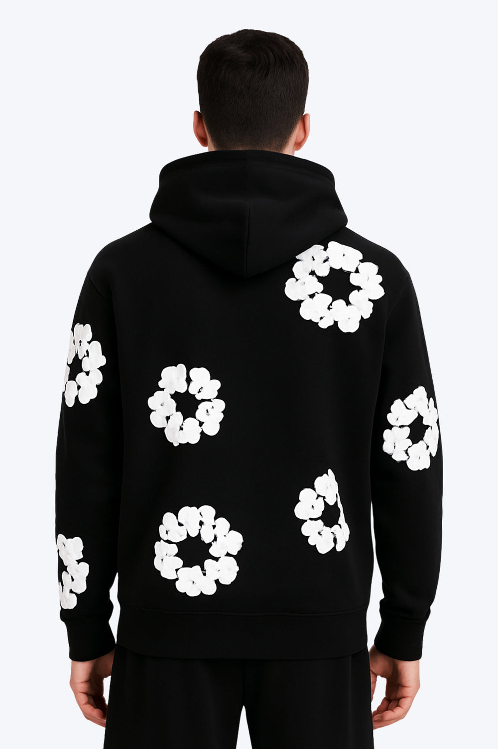 Hoodie Floral  – NOIR