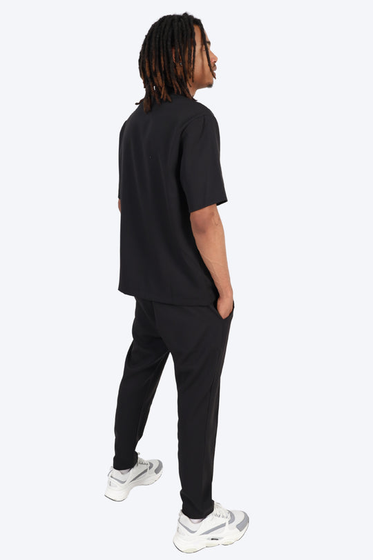 CHEMISE MANCHE COURTE ET PANTALON ASSORTI - NOIR