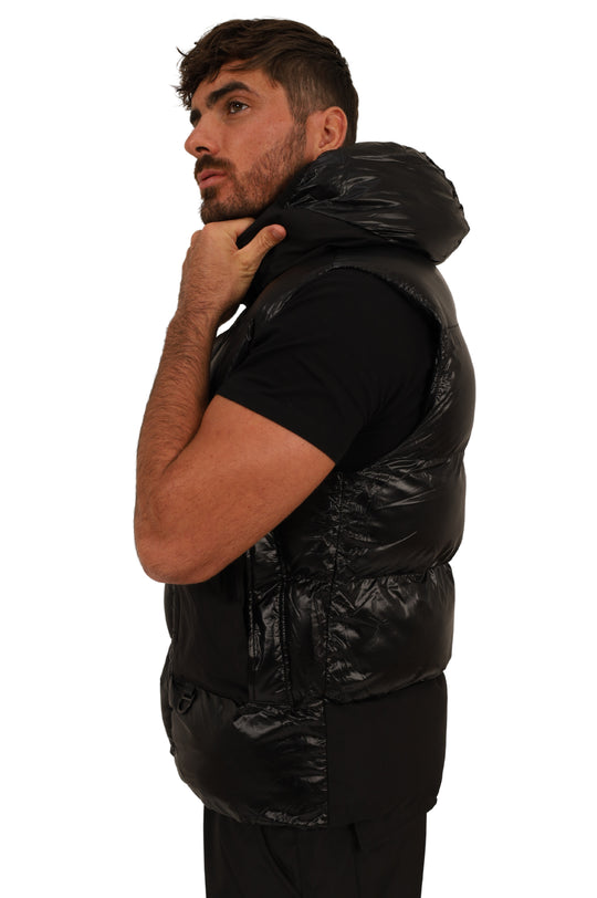 GILET MATELASSÉ NOIR TENDANCE