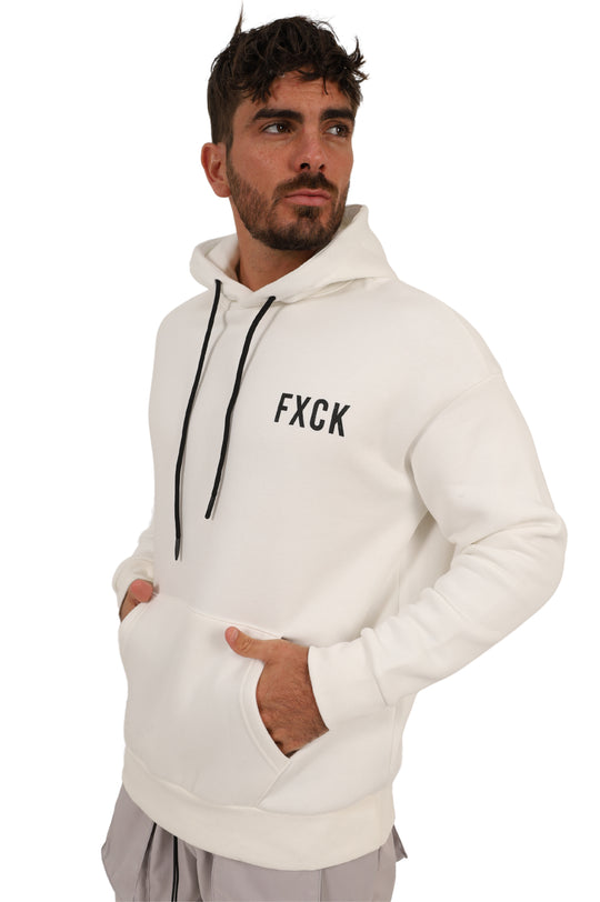 SWEAT "FXCK" BLANC