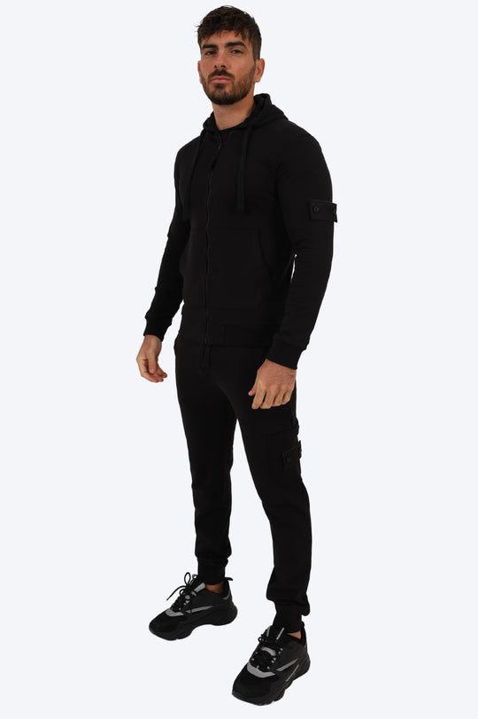 ENSEMBLE SPORTIF ALPHA 100% COTON - NOIR