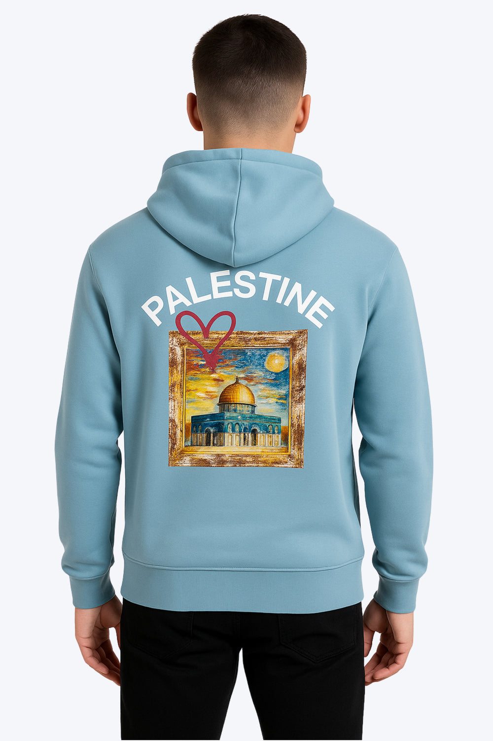 Sweat Capuche Palestine - BLEU