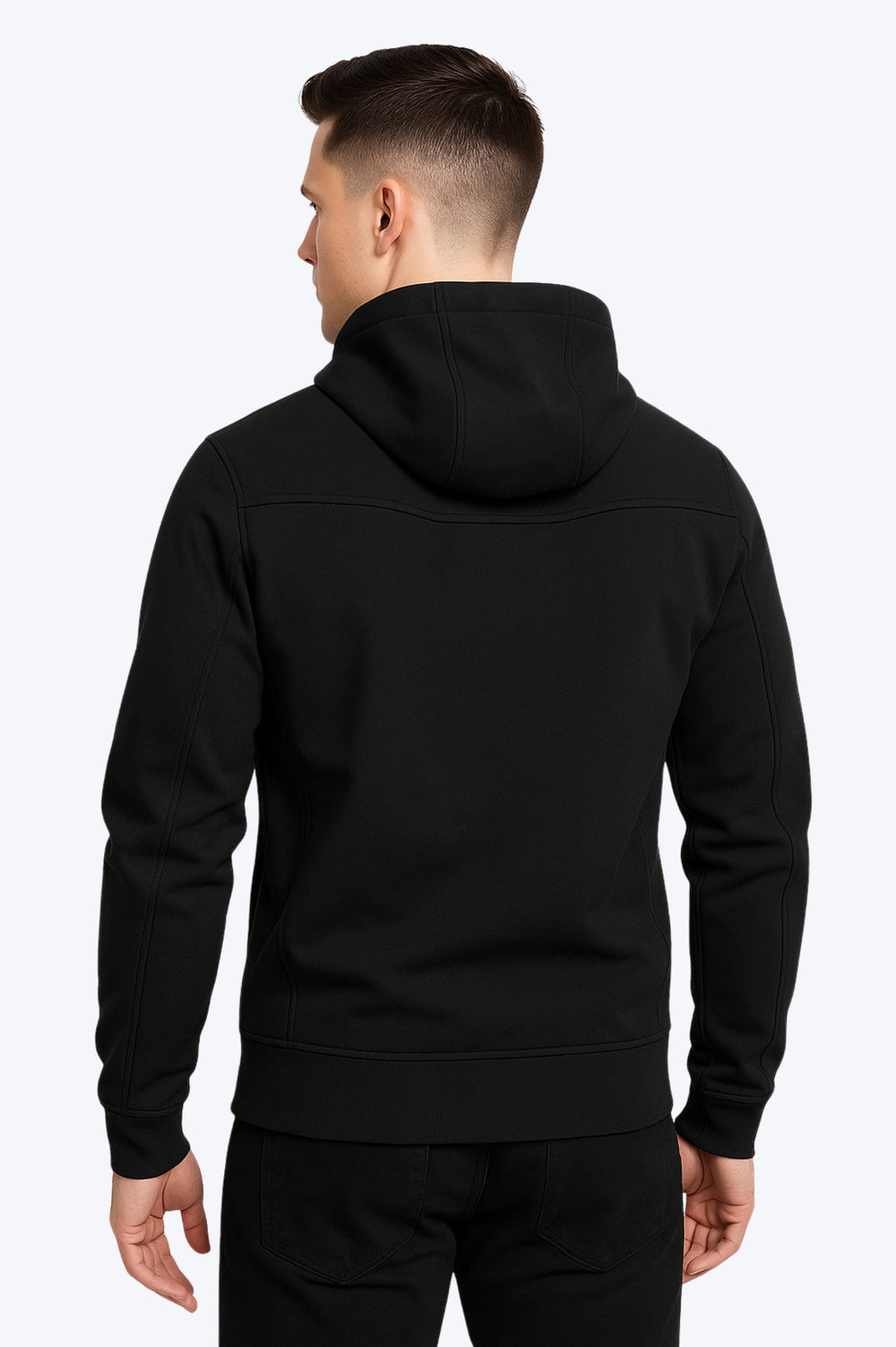 Veste zippée à capuche - NOIR