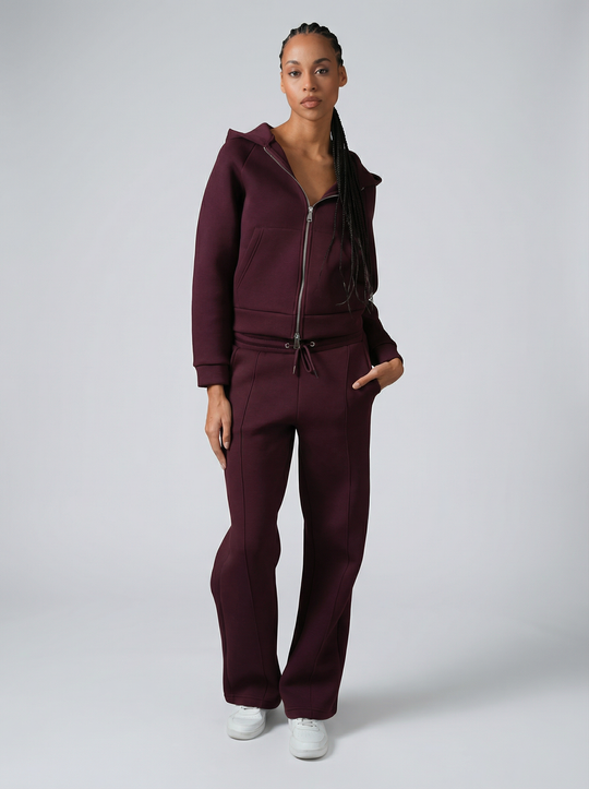 Ensemble chill Zippé Femme - Bordeau