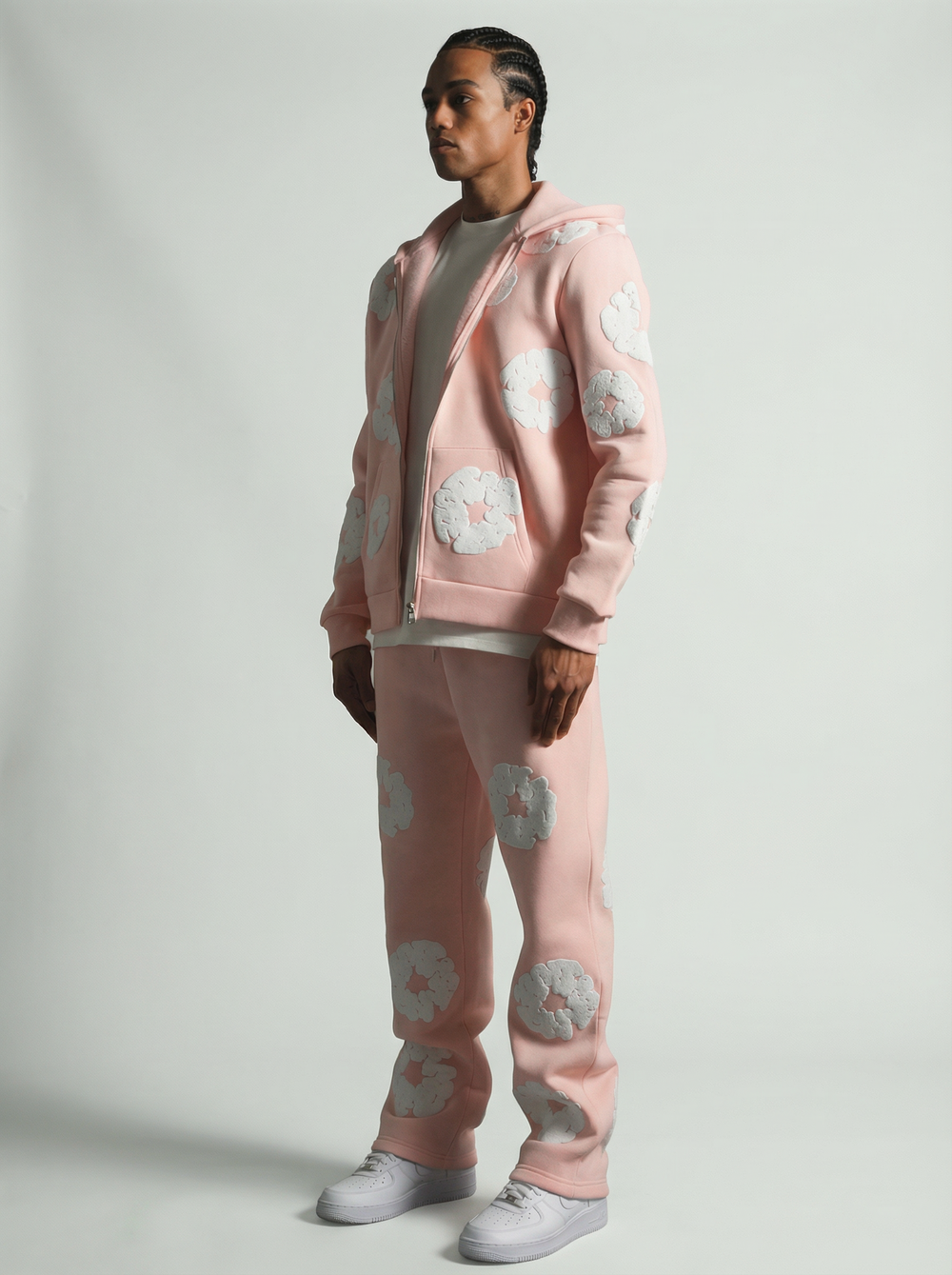 Ensemble Jogging Motifs Floraux – ROSE
