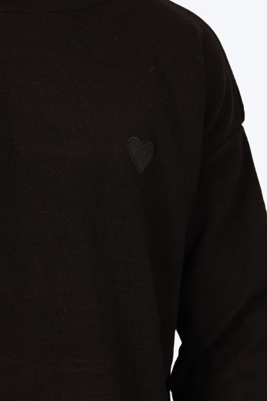 PULL "PETIT COEUR" NOIR