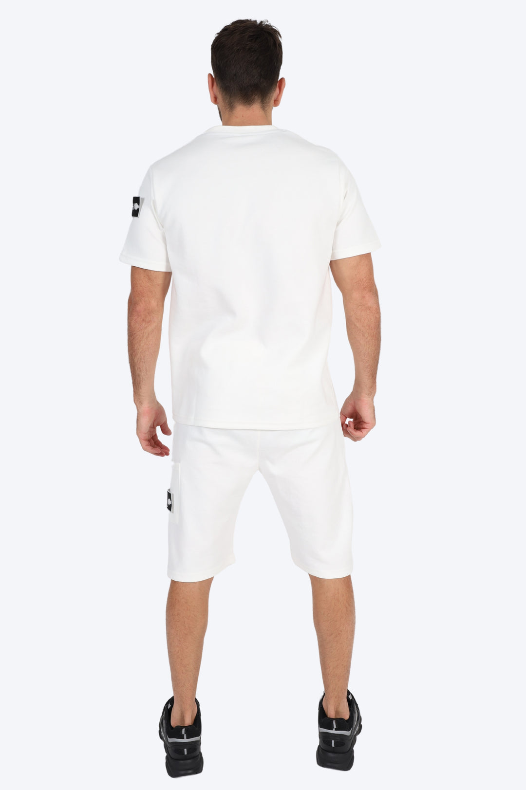 ENSEMBLE SHORT & T SHIRT ALPHA 100% COTON - BLANC