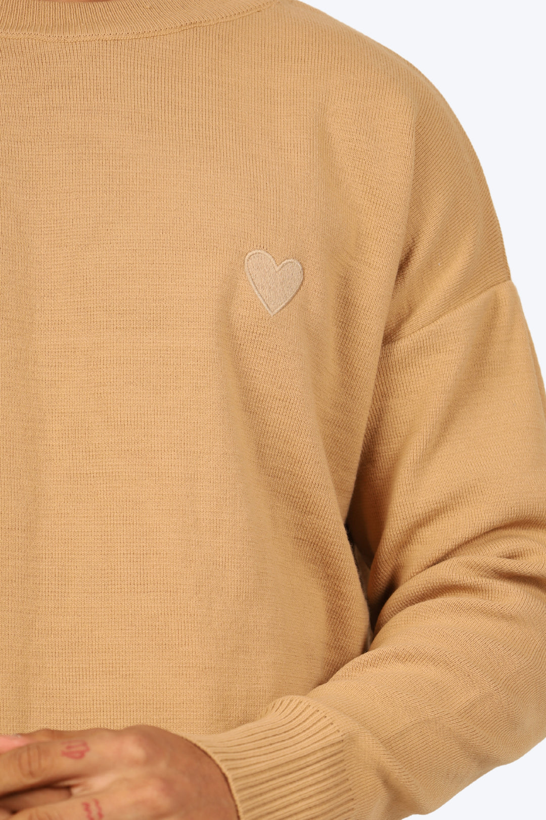 PULL "PETIT COEUR" BEIGE