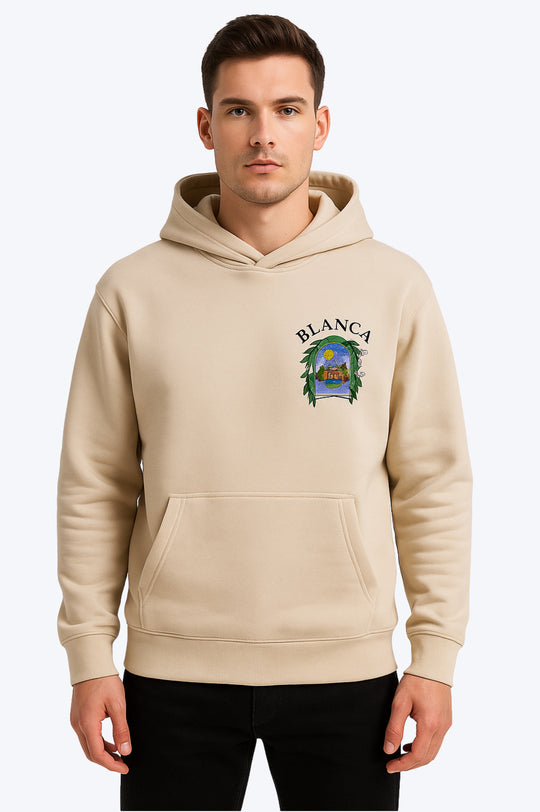 Sweat Capuche Blanca - BEIGE
