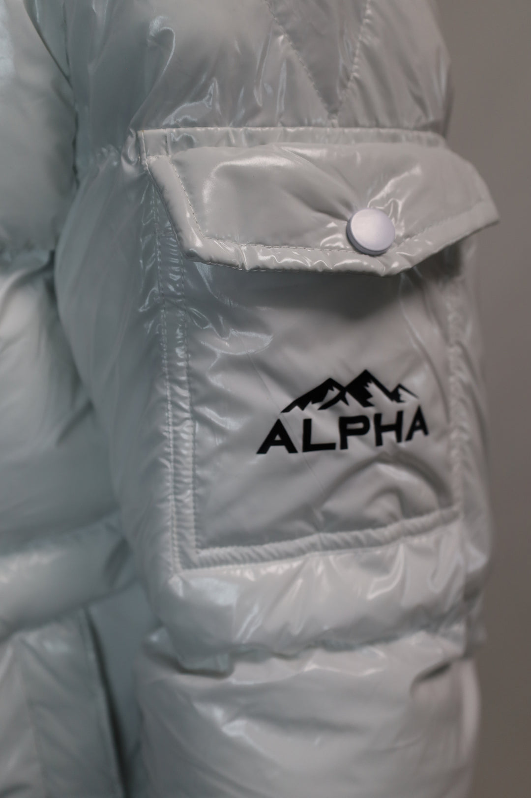 Doudoune Homme Hiver ALPHA – Modèle Blanc Glacier Brillant