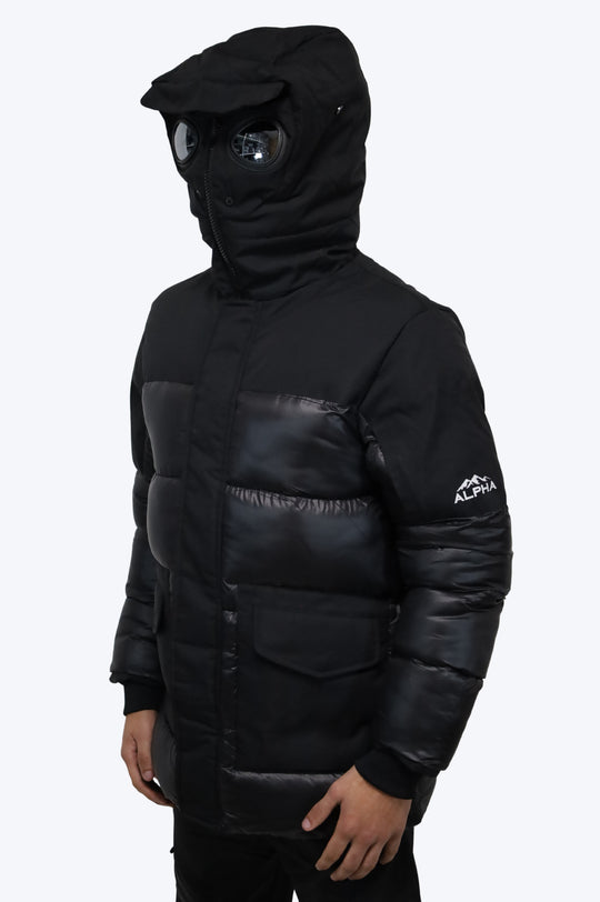 Doudoune Longue ALPHA Homme – Capuche Masque Intégré