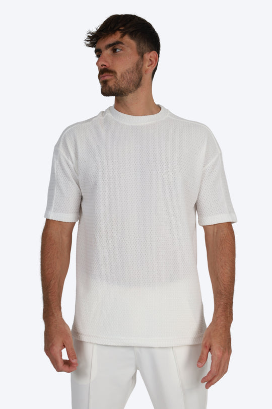 T-SHIRT AÉRÉ - BLANC