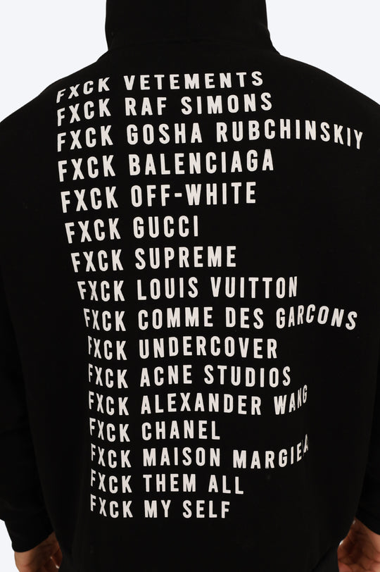 SWEAT "FXCK" NOIR