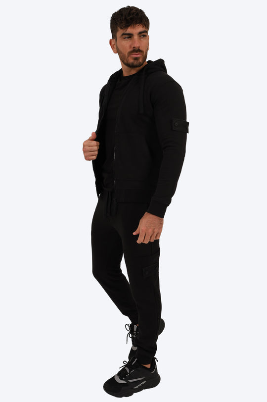 ENSEMBLE SPORTIF ALPHA 100% COTON - NOIR