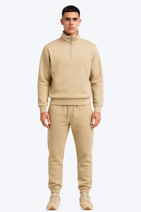 Ensemble Sportwear Zippé Homme - Beige