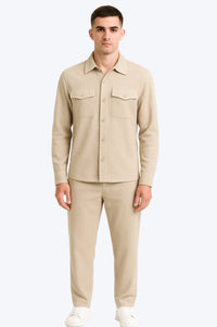 Ensemble Surchemise & Pantalon Viscose - BEIGE